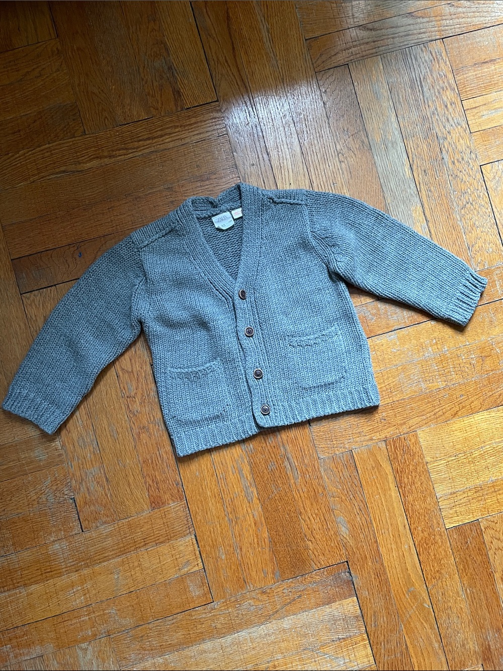 zara kids unisex knit cardigan sweater, size 3-4y